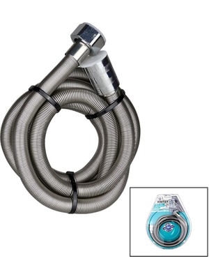 İlk El Grup Vakumlu   Metal Yaylı  Duş Hortumu Vakumlu 150CM (4887)