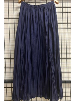 Rabia Şamlı Kraş Vual Etek Lacivert