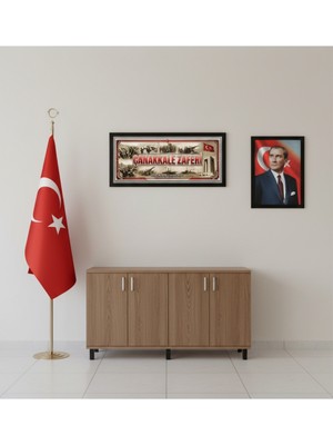 18 Mart Çanakkale Zaferi Tablosu 60X25 cm Çerçeveli – Okul Panosu