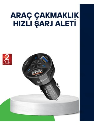 Zemira Home 55W Hızlı Araç Şarj Cihazı Quick Charge 3.0 ve Pd Destekli