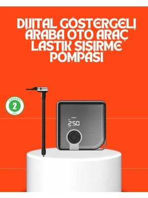 Zemira Home 150 Psı Yüksek Basınç Kapasiteli Kablosuz Lastik Pompası