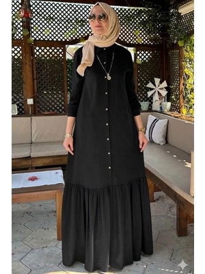 Rabia Şamlı Süreyya Gömlek Elbise Siyah