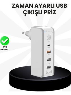 Zemira Home Akıllı Zaman Ayarlı Şarj Cihazı Güvenli ve Enerji Tasarruflu