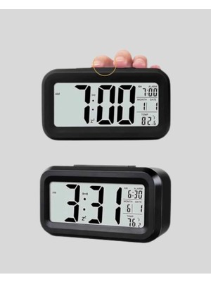 Zemira Home Sensörlü Dijital Masa Saati Alarm ve Sıcaklık Göstergeli