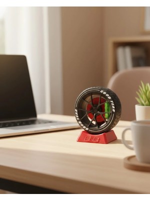 Zemira Home Ofis Masası Için Jant Temalı Dekoratif Masa Üstü Aksesuar