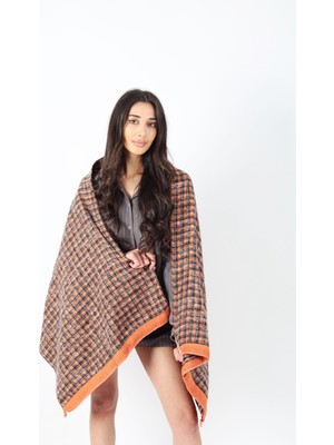 Zemira Home Şık Kullanım Pamuk Polyester Şal-Kahverengi