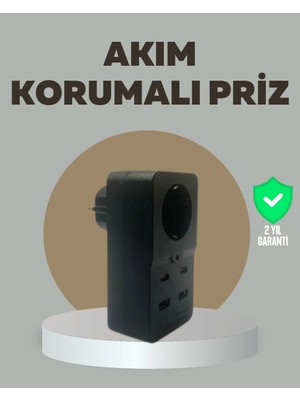 Zemira Home Akıllı Akım Dengelemeli Priz 2500W 4 USB Type C Çıkışlı