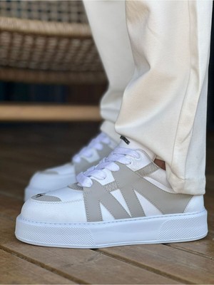 Marmara Qumasch CH2407 - Cbt Star-X Erkek Spor Ayakkabı Beyaz/grı