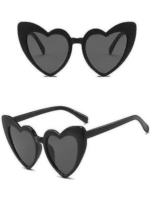 Siyah Renk Kalp Şekilli Parti Gözlüğü 15X5 cm