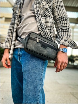 Marmara Qumasch CH101 - Poani Tablet Erkek Çanta Sıyah / Antrasıt