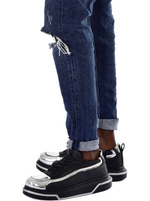 Marmara Qumasch CH241 - Cst Signature Line Up Erkek Ayakkabı Sıyah/gumus