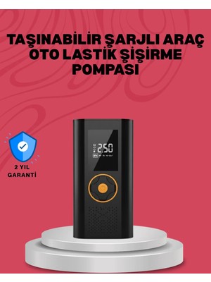Zemira Home Çok Amaçlı Dijital Lastik Pompası Araç Bisiklet Top Uyumlu