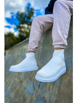 Marmara Qumasch CH207 - Trt Maglieria-T Erkek Ayakkabı Beyaz