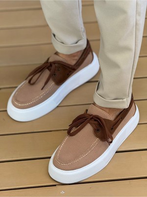 Marmara Qumasch CH2602 - Triko Erkek Ayakkabı Taba