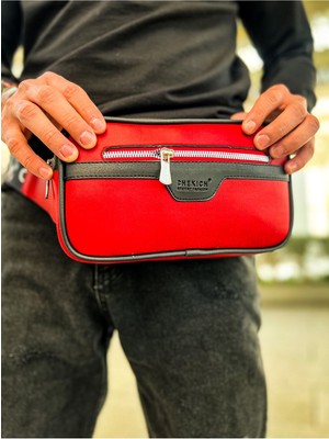 Marmara Qumasch CH101 - Poani Tablet Erkek Çanta Sıyah - Kırmızı