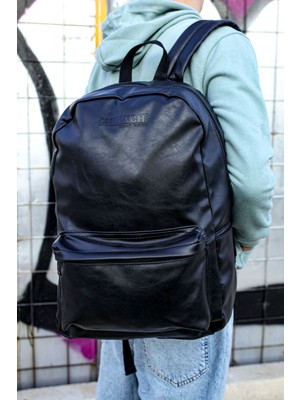 Marmara Qumasch CNT006 - Cilt Deri Erkek Sırt Çantası Sıyah