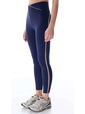 Penti Lacivert Stretch360 Orta Destek Kontrast Detaylı Yüksek Bel Tayt