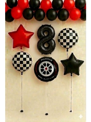 Çıtı Pıtı Store Yarış Araba Temalı Doğum Günü Parti Konsepti Yaş Balon Set