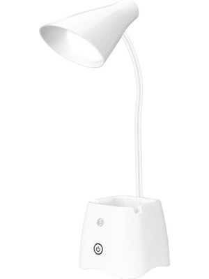 Zemira Home S-Link SL-M9001 3AA Pil ve USB Destekli Beyaz Masa Üstü 15 Smd Ledli Okuma Lambası