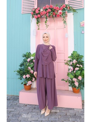 Nisum Moda Degajeli Sandy Pantolonlu Takım