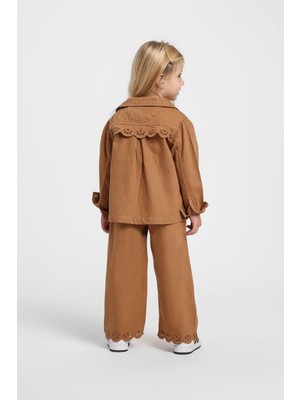 Escabel Kız Çocuk Nakışlı Kot Ceket 26170