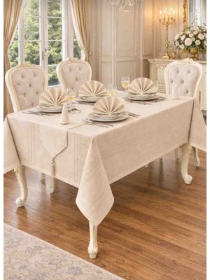 Çapa Home (26 Parça) Leke Tutmaz Spor Çizgili Sofra Takımı