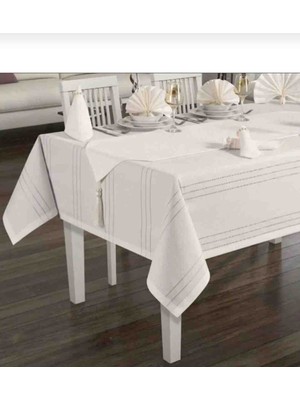 Çapa Home (26 Parça) Leke Tutmaz Spor Çizgili Sofra Takımı