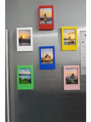 Renkli Magnet Fotoğraf Çerçevesi 6 Adet (Intax Mini Uyumlu)
