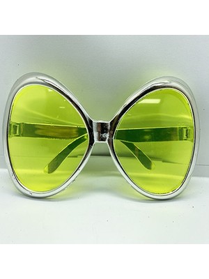 Dua Giyim Gümüş Renk Yeşilçam Nostalji 80LI Yıllar 90LI Yıllar Parti Gözlüğü 7X16 cm