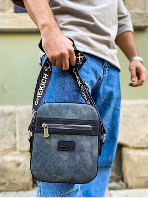 Marmara Qumasch CH102 - Stealht Kare Erkek Çanta Sıyah/antrasıt