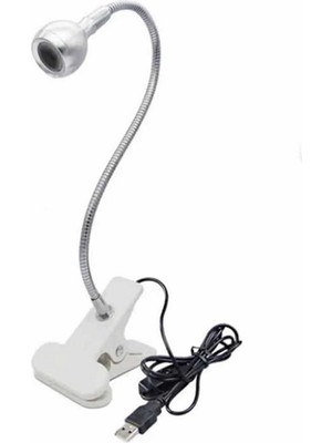 Funshop USB Klipsli Uv LED Tırnak Kurutucu 3W Esnek Masa Lambası Jel ve Kalıcı Oje Kurutma Cihazı