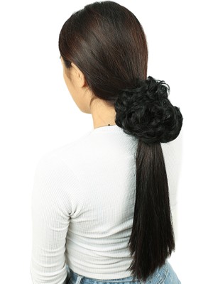 Dua Giyim Yoğun Lı Lastikli Topuz Toka / Siyah