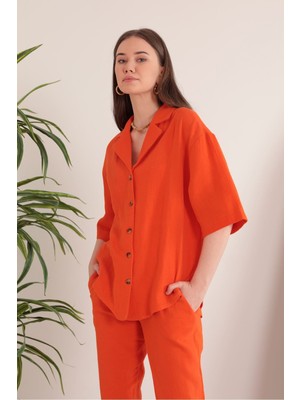 Dukkanıum Gömlek - Turuncu