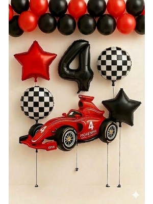 Çıtı Pıtı Store Yarış Araba Temalı Doğum Günü Parti Konsepti Yaş Balon Set