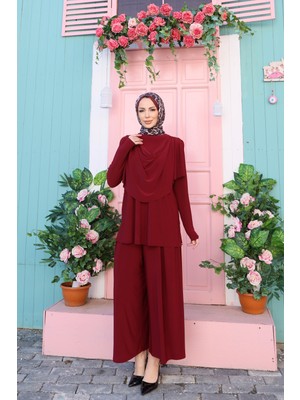 Nisum Moda Degajeli Sandy Pantolonlu Takım