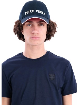 Eva Nakış Detaylı Erkek Lacivert Cap Şapka