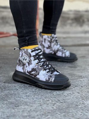 Dua Giyim Acık Askeri Erkek Yarım Bilek Casual Ayakkabı