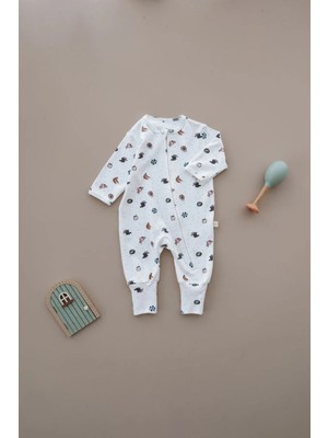 Oh la la Koala For Little Ones Meyve Baskılı Calmy Serisi Fermuarlı Tulum