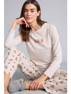DeFacto Ayıcıklı Pijama Takımı G7964AX26SP