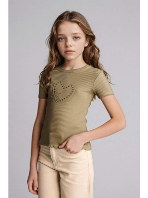 DeFacto Zımba Detaylı Fitilli Kaşkorse Tişört Kız Çocuk H1254A826SM