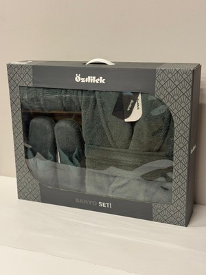 Özdilek Colourist Banyo Bornoz Seti Zümrüt  S-M Beden