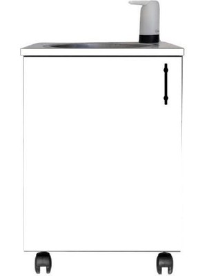 Visnes Mobil Seyyar Lavabo Ünitesi Fizyoterapist Yeni Yönetmeliğe Uygun Şarjlı Model