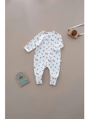 Oh la la Koala For Little Ones Armut Baskılı Calmy Serisi Fermuarlı Tulum