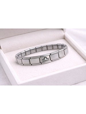 Zemira Home Çelik Nomination Bileklik Terazi Burcu | Paslanmaz Çelik Burç Charm Detaylı | Zarif ve Dengeli Tasarım