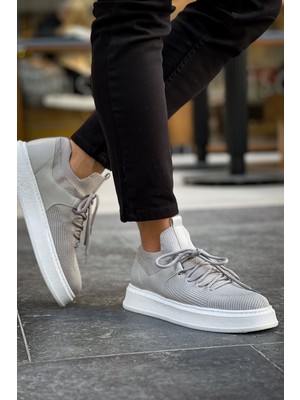 Roof Atelier Erkek Antrasit Triko Bağcıklı Spor Ayakkabı - 2408 - Tbt Fusion