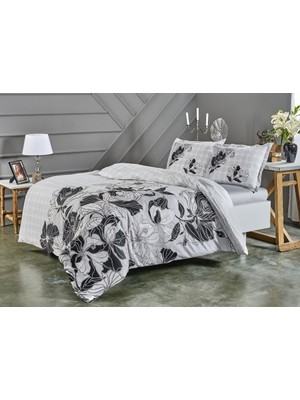 Dua Giyim Çift Kişilik Saten Nev Takımı Sharon Gri