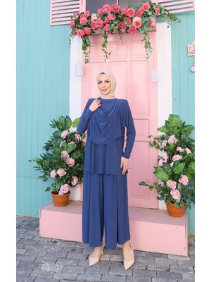 Nisum Moda Degajeli Sandy Pantolonlu Takım