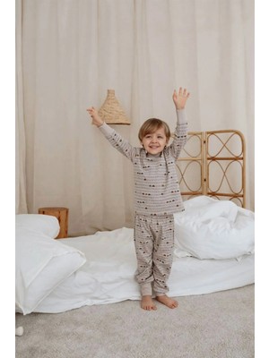 Oh La La Koala Geometrik Baskılı Color Shapes Çocuk Pijama Seti