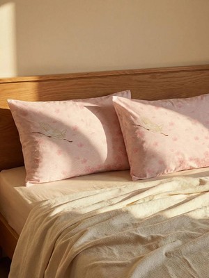 LC Waikiki Çiçekli Pamuklu Yastık Kılıfı 2 Li 50X70 cm  (S6)