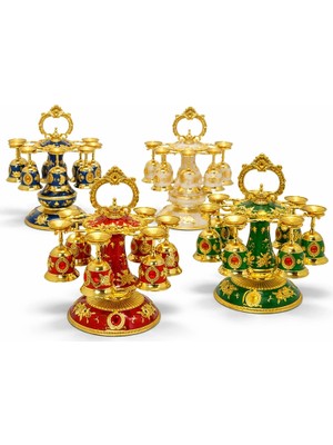 Hayat Store 6'lı Lüks Sunum ve Dekoratif Kadeh Seti ALK4911